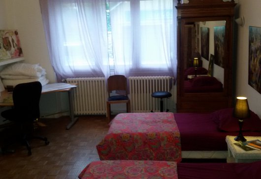 Furnished bedroom in a house