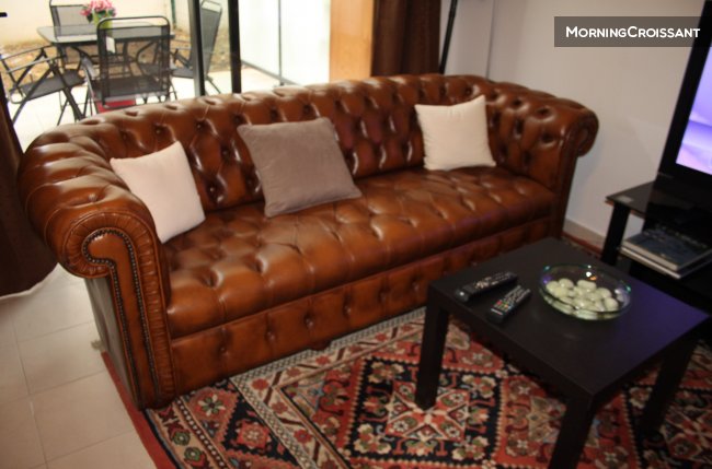 Large studio apartment with garden