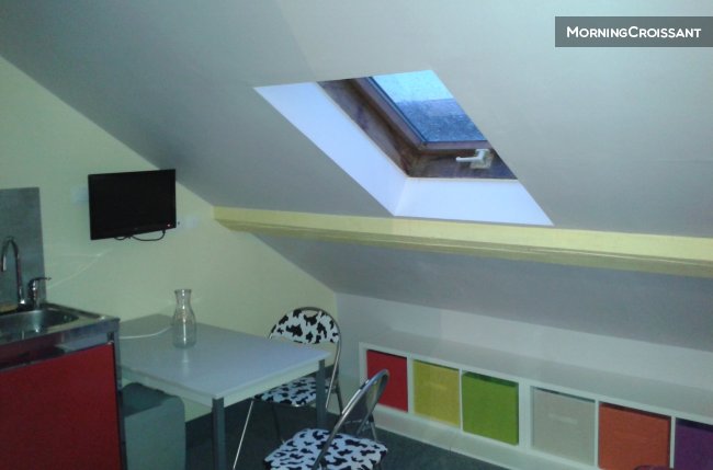 Room furnished in the night