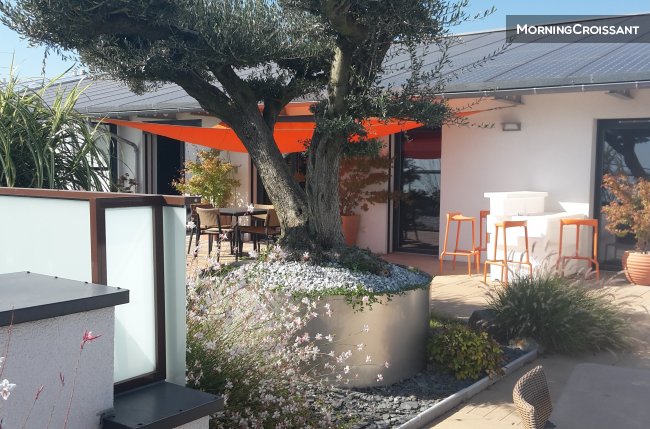 Modern apartment roof terrace